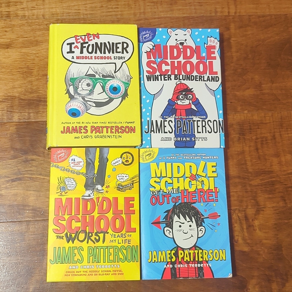 Four hilarious books about Middle School James Patterson